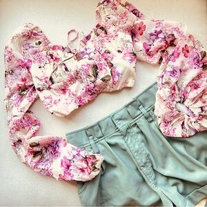 Floral Pink Women's Top
